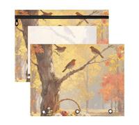 WDdZzyy Hello Fall - Raccoglitore trasparente con albero e frutta, formato A4, confezione da 2, per insegnanti e ufficio