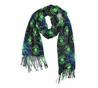 WDdZzyy Light Up Spider Web Blu Verde scialli e avvolge essenziali Faux Cashmere morbida sciarpa invernale per le donne calza stuffers studenti universitari