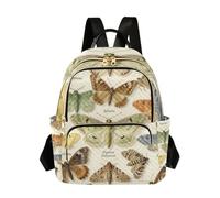 WDdZzyy Luna Butterfly Vintage Botanical 35,5 cm impermeabile spalla piccolo zaino borsa per laptop per scuola e infermiera