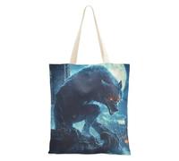 WDdZzyy Lupo Borsa di tela per le donne per le donne con tasche con manici riutilizzabile borse di tela borse di tela sfusa regali da spiaggia