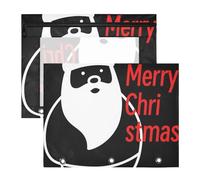 WDdZzyy Merry Christmas - Astuccio per matite con Babbo Natale, robusto, con 3 fori, per lettere formato A4, confezione da 2 pezzi, per studenti e oggetti artistici