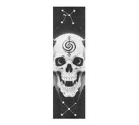 WDdZzyy Nastro adesivo antiscivolo per skateboard con costellazione di teschi, colore bianco e nero, 83 x 22,9 cm