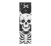 WDdZzyy Nastro adesivo nero bianco con teschio costellazione per skateboard a prova di strappo Scooter Grip Tape 33 × 9 pollici lija para Skateboard