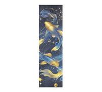 WDdZzyy Nastro antiscivolo per skateboard blu e oro, design a prova di strappo, per scooter professionisti, 83 x 22,9 cm