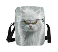 WDdZzyy piccola borsa messenger per gli uomini Borse a tracolla per le donne Croos Borse per il corpo Borse a tracolla per le donne Cinghia regolabile per Casual Cartoon Divertente Angora Turco Gatto