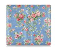 WDdZzyy Portaoggetti vintage in pelle PU con motivo floreale rosa e rosso per la registrazione dell'auto e la carta di assicurazione per organizzare documenti, carte, patente