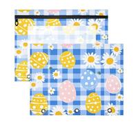 WDdZzyy Raccoglitore a forma di uovo di Pasqua con margherita, con finestra trasparente, perforatrice a 3 fori, per lettere di carta A4, confezione da 2 pezzi, per studenti scolastici, forniture per