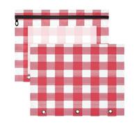 WDdZzyy Raccoglitore a quadretti rosso multiuso a 3 fori per lettere di carta A4, confezione da 2 articoli per la scuola per insegnanti