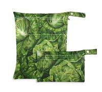 WDdZzyy Real Green Cabbage Mess-Proof Large Wet Bag 2 Pack Travel Essentials per bambino con manici per scenario