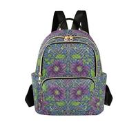 WDdZzyy Retro Clematis William Morris Pattern 35,5 cm convertibile, moda donna zaino borsa per laptop per le signore