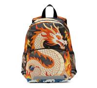 WDdZzyy Rosso Blu Fuoco Drago Cinese Oceano Fulmine zaino scuola per bambini guinzaglio bookbag per 6-8 anni mochilas escolares para ni?os de 5 a?os