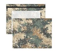 WDdZzyy Sacchetti per raccoglitori moderni mimetici verdi militari robusti per lettere di carta A4, confezione da 2 articoli per insegnanti e università