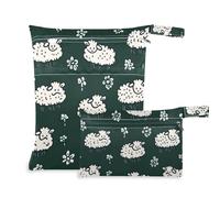 WDdZzyy Sacchetti prop1 a forma di pecora bianca a forma di cartone animato, confezione da 2 pezzi essenziali da viaggio per bambini, con manici per scenario
