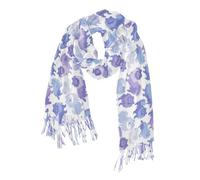 WDdZzyy Scialli per cani sfumati blu viola stile carino e avvolge gli elementi essenziali invernali sciarpe calde del Faux Cashmere per l'ufficio