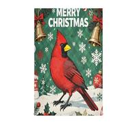 WDdZzyy Set di 6 strofinacci in microfibra, grandi, 71 x 45,7 cm, motivo: pettirosso, con scritta "Merry Christmas"