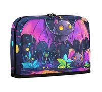 WDdZzyy Simpatici pipistrelli Artistici Graffiti Matita Astuccio Grande Capacità Borsa Upright Storage Bag con Vano Borsa Multiuso per le Donne Preppy School Supplies