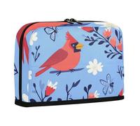WDdZzyy Simpatico astuccio per matite blu a forma di uccello del nord, grande capacità, organizer con ampia apertura, organizer per ragazze adolescenti, materiale scolastico preppy