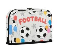 WDdZzyy Simpatico astuccio portapenne a forma di pallone da calcio, di grande capacità, leggero, multiuso, per ragazzi e scuole medie