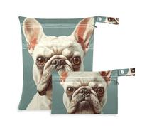 WDdZzyy Simpatico Bulldog francese Anger prop1 Dry Bag impermeabile 2 Pack Travel Essentials per bambini con manici per scenario