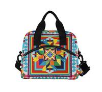 WDdZzyy Simpatico cartone animato fiore modello Boho grande borsa pranzo con tracolla donna borse pranzo per ragazzo college