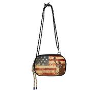 WDdZzyy Statua americana della libertà piccola borsa a tracolla da uomo alla moda con scomparti per carte di credito borse a tracolla per escursioni e viaggi, Statua della Libertà Americana, 1 size