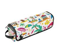 WDdZzyy Summer Island - Ferro arricciacapelli 2 in 1, con tappetino resistente al calore, con cerniera, grande, per ferri da stiro, piastre, arricciacapelli, isola estiva, Summer Island Coconut Bianco