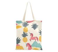 WDdZzyy unicorni Ananas Beige Tote Bag Tela Regalo di Compleanno Bulk Totes