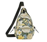 WDdZzyy William Morris - Borsa a tracolla da donna, alla moda, da uomo, per golf, viaggi, motivo: giglio bianco