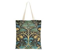 WDdZzyy William Morris Green Life Tree Medium Canvas Tote Bag per le donne con tasche con manici riutilizzabili borse in tela regali sfusi