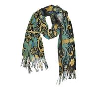 WDdZzyy William Morris Green Life Tree scialli e avvolge alla moda Faux Cashmere sciarpa lunga per la primavera