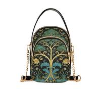 WDdZzyy William Morris Green Life Tree trendy fionda borsa a tracolla con tasche multiple per le signore