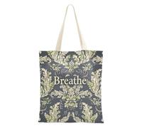 WDdZzyy William Morris Style Testo Respirare Lime Canvas Tote Borse per le donne per le donne con tasche con manici Borsa di tela riutilizzabile Tote Bag Bulk Coworker Regali