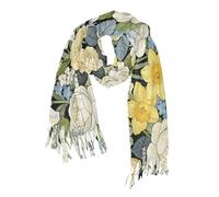 WDdZzyy William Morris Yellow Lily Narciso scialli e avvolge elegante sciarpa in finto cashmere per le donne calda per l'autunno