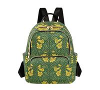 WDdZzyy William Morris - Zaino casual da donna con fiori di sambuco giallo, 35,5 cm, alla moda