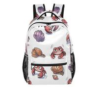 WDdZzyy Zaini per bambini con granchi eremiti con grande bookbag per adolescenti, Granchi eremiti, M