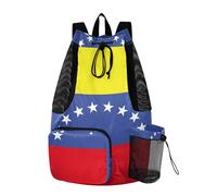 WDdZzyy Zaino da campeggio con coulisse da escursionismo, con tasche, impermeabile, Venezuela, 8 stelle, bandiera della Repubblica Bolivariana del Venezuela