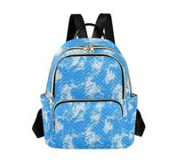 WDdZzyy Zaino da viaggio vintage blu tinta unita tie-dye Art 35,5 cm leggero, antifurto per donne moda per scuola e infermiere