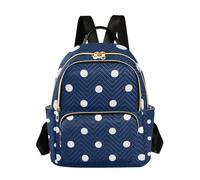 WDdZzyy Zaino del computer dello zaino di grande capacità a 14 pollici del pois blu navy piccolo per la scuola e l'infermiera
