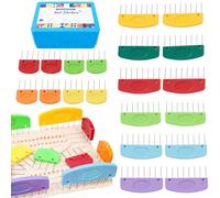 WDEC 20PCS Perni di Blocco per Maglia, Knit Blocking Pins Kit, Pettini Per Blocchi Per Maglia Knit Blocking Pins Kit per Blocking Knitting, Set di Perni di Blocco per Uncinetto, Lace o Needlework