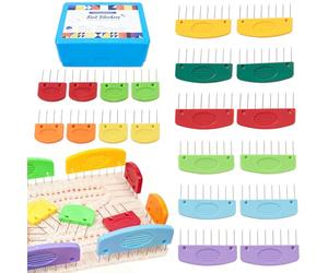 WDEC 20PCS Perni di Blocco per Maglia, Knit Blocking Pins Kit, Pettini Per Blocchi Per Maglia Knit Blocking Pins Kit per Blocking Knitting, Set di Perni di Blocco per Uncinetto, Lace o Needlework