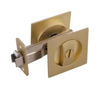 WDEGABZNLE 2 Pezzi di Ganci in Lega Zinco Quadrati Senza Chiave, Facili da installare, for Porta Scorrevole a Soffietto for Soggiorno, for la Privacy(Glod,Double Hook)