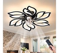 WDENI Ventilatore Da Soffitto Con Lampada A Led, Camera Da Letto Con Ventilatore A Soffitto, Regolazione A Distanza Della Luce A 3 Velocità Del Vento, Durata Della Lampada Da Salotto 72w 25, 5"