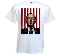 WDEUIL House of Cards v.2 Movie Poster T Shirt White S-5XL WhiteLarge