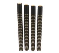 Wdfnexalai 100 capsule termorestringenti per bottiglie di vino in PVC, 30 mm, colore nero (strisce dorate)