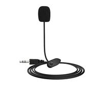 Wdfnexalai Mini microfoni da 3,5 mm per studio vocale, tubo esterno ben abbinato con clip attiva per altoparlanti per PC desktop laptop