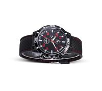 Wdfnexalai Orologio da polso da uomo in plastica con superficie a specchio e cinturino in lega per sport d'affari con fibbia in acciaio inox, accessori, Rosso, as description