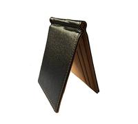 Wdfnexalai Uomini Slim Bifold Portafoglio Portatile Tasca Anteriore Breve PU Borsa Porta Carte di Credito Clip Dollaro, Caff chiaro, 11.3*8*2cm
