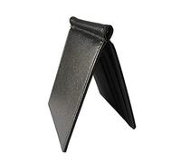 Wdfnexalai Uomini Slim Bifold Portafoglio Portatile Tasca Anteriore Breve PU Borsa Porta Carte di Credito Clip Dollaro, Nero , 11.3*8*2cm