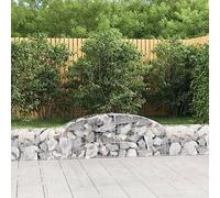 WDGJJFECNMUEHI 10 Pcs Arc Gabion Baskets 300x30x40/60 cm Galvanized Steel Wire Mesh for Garden Barrier, Decorative Stone Wall, Windbreak & Noise Reduction, Heavy Duty 3.5mm Diameter