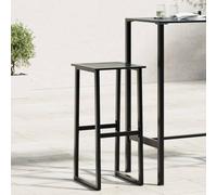WDGJJFECNMUEHI 2 Pack Bar Stools Black 38x38x80 cm Powder Coated Steel with Footrest for Patio Garden Bistro Kitchen Dining Room Indoor Outdoor Use 110kg Capacity